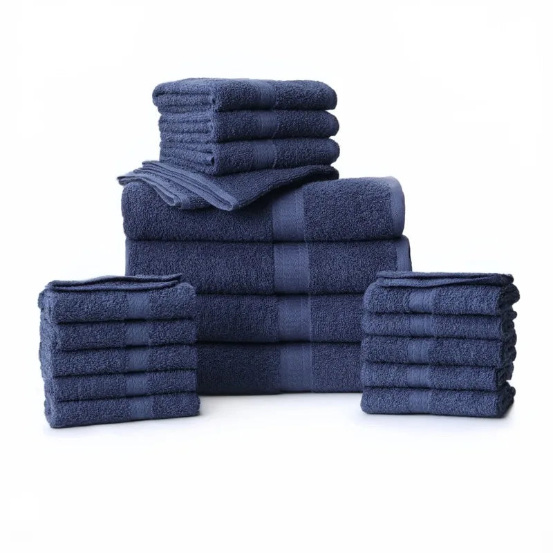 Guangdong 100 Percent Cotton Towel Set 18 Piece Super Absorbent