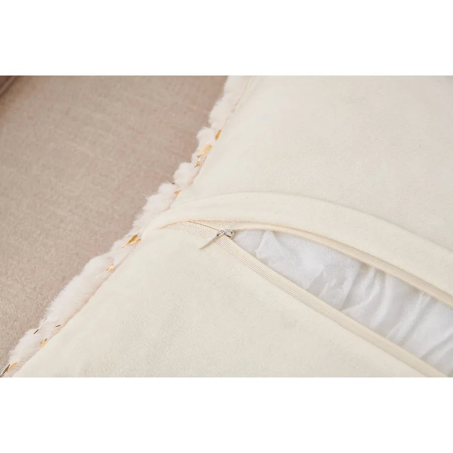 Luxury Chinchilla Faux Fur Decorative Pillow
