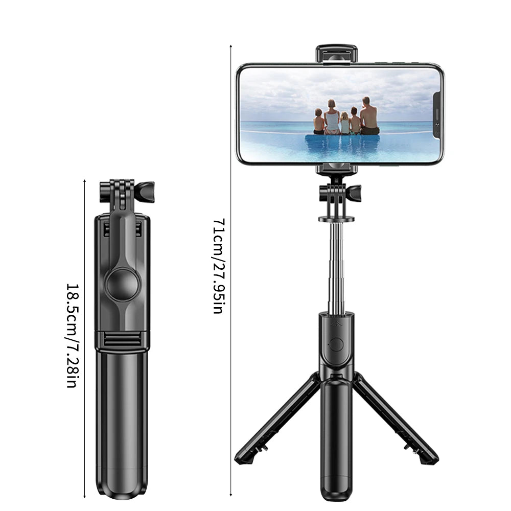 Wireless Selfie Stick Tripod With Bluetooth Remote For Phone