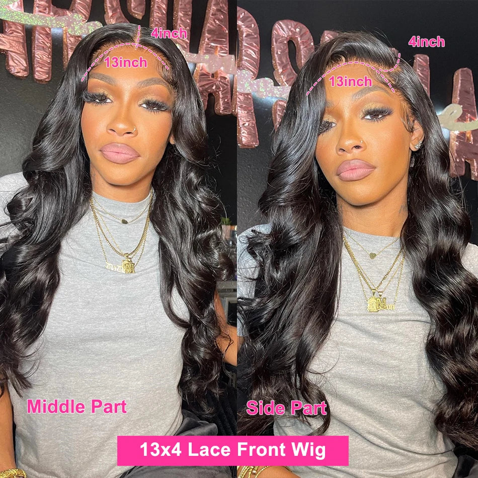 Body Wave Lace Front Wig 100 Percent Natural Human Hair