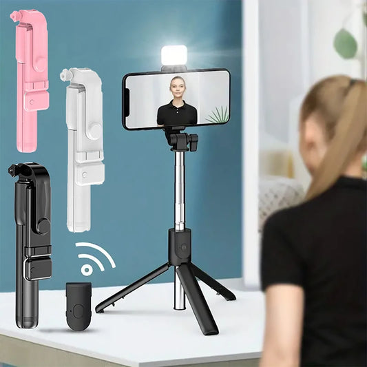 Portable Bluetooth Selfie Stick Tripod With Remote Shutter Extendable
