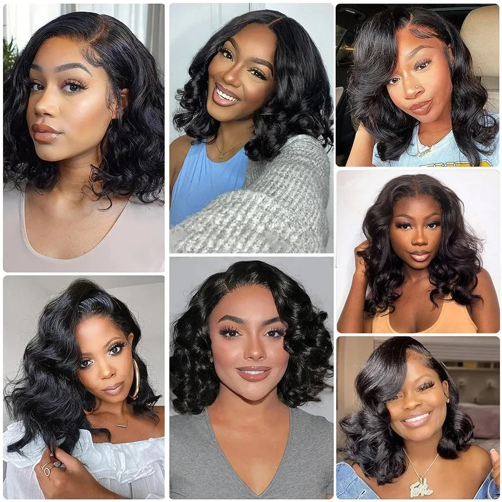 TEENCOOL Glueless Body Wave Lace Front Wig 100% Human Hair