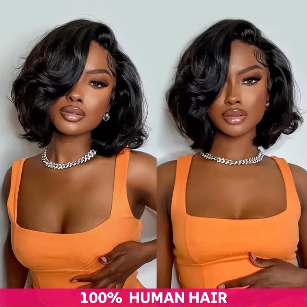 TEENCOOL Glueless Body Wave Lace Front Wig 100% Human Hair