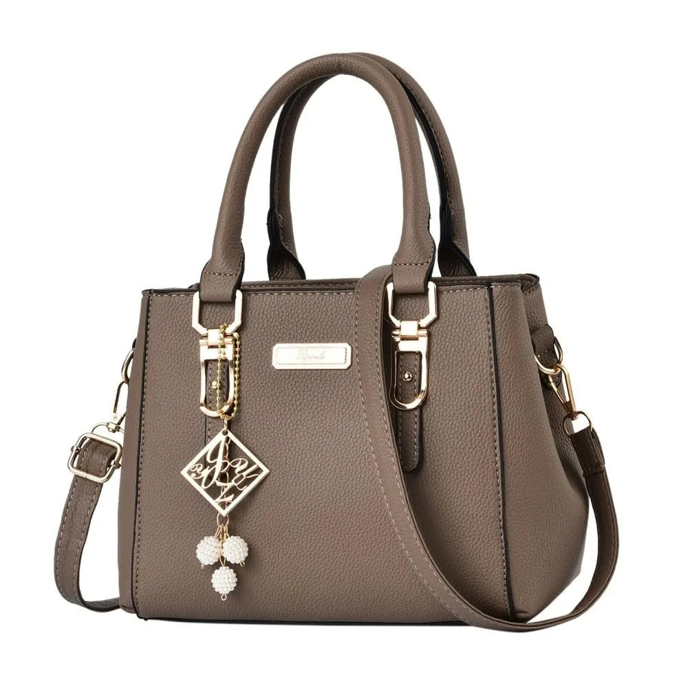 Women PU Leather Shoulder Bag Casual Tote With Large Capacity