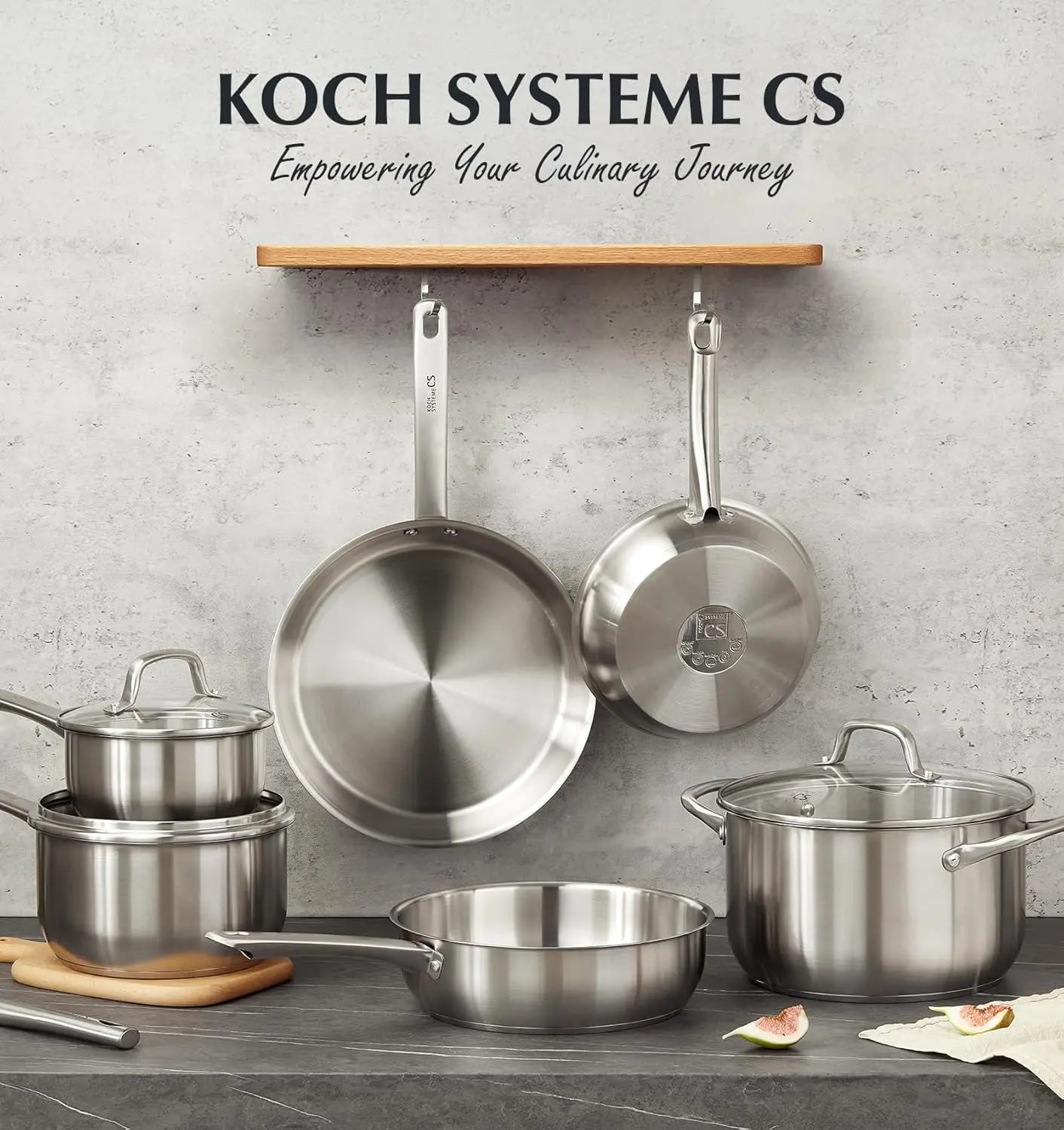 KOCH SYSTEME CS Stainless Steel Pots And Pans Set Induction