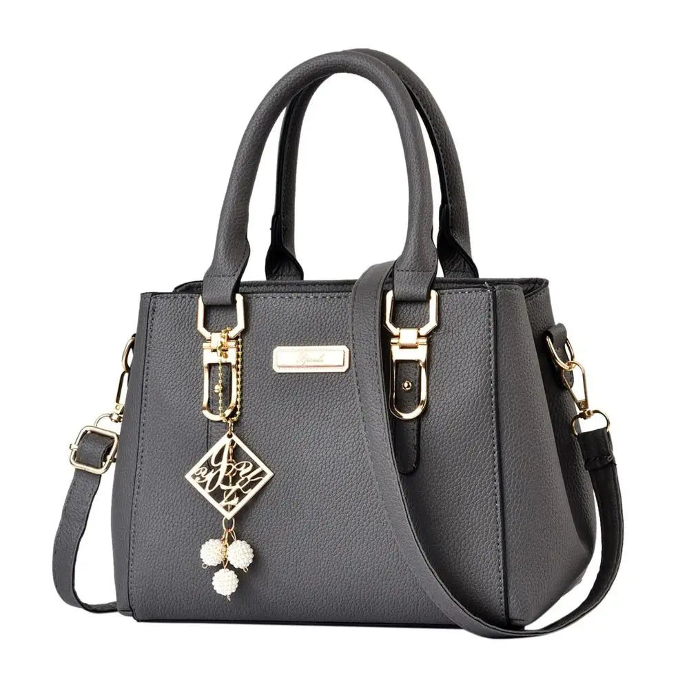 Women PU Leather Shoulder Bag Casual Tote With Large Capacity