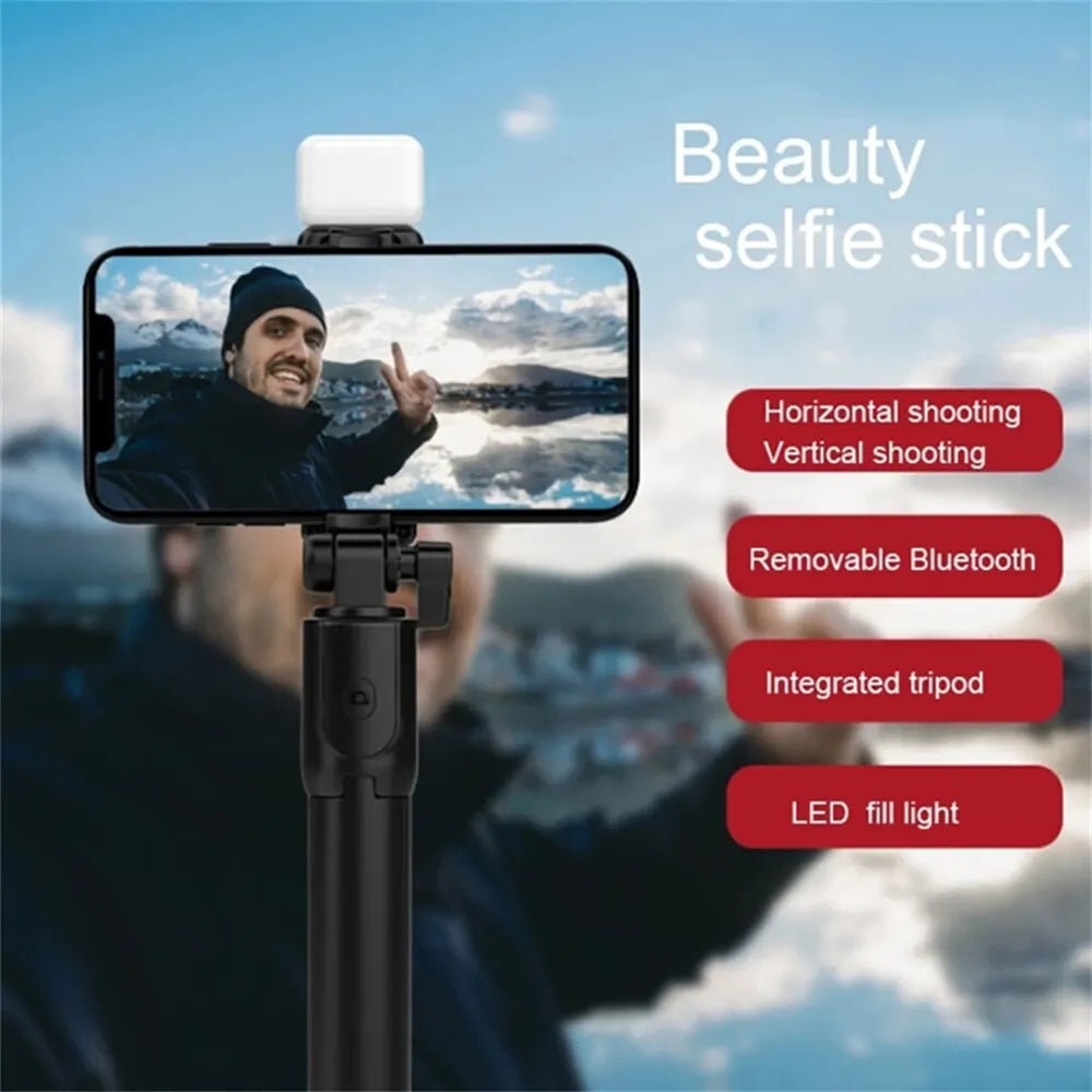 Portable Bluetooth Selfie Stick Tripod With Remote Shutter Extendable