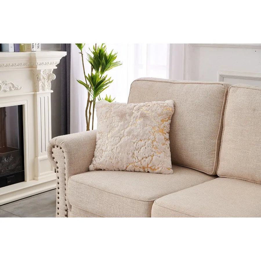 Luxury Chinchilla Faux Fur Decorative Pillow