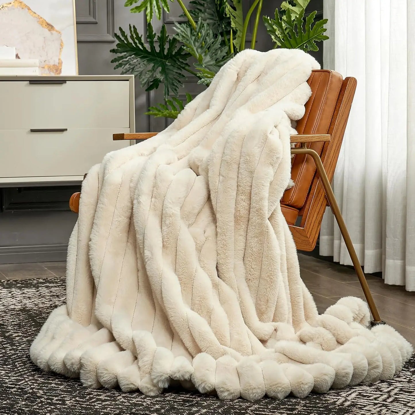 Cozy Faux Fur Sofa Blanket For Sofa And Couch Throws