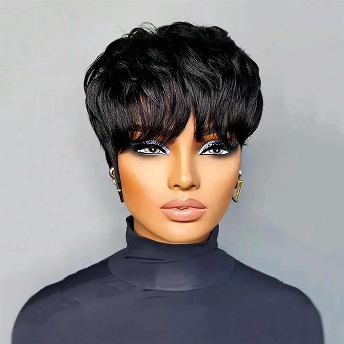 Short Bob Wig For Women Pixie Cut Glueless Lace Front