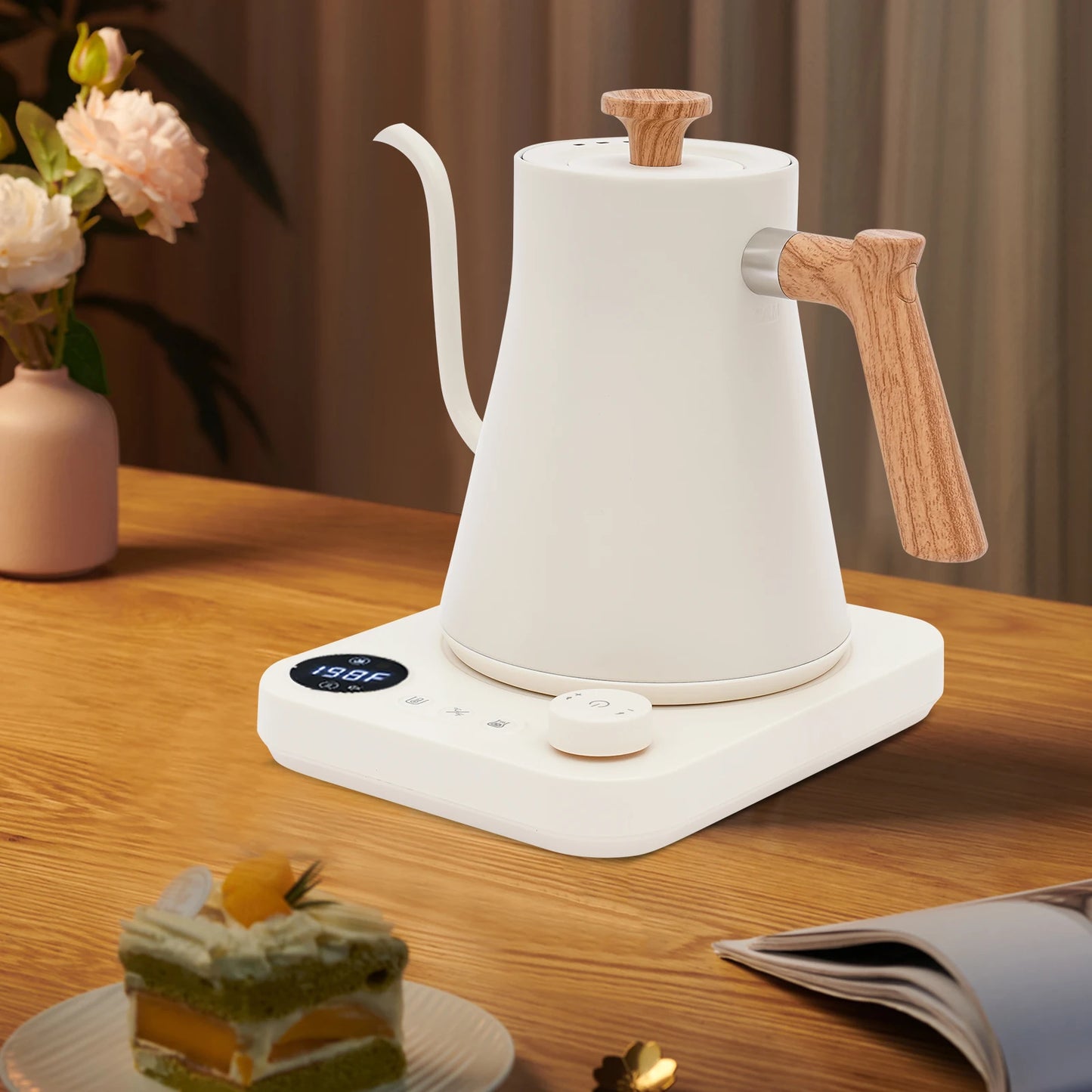 Bymaocar Electric Gooseneck Kettle for Coffee and Tea
