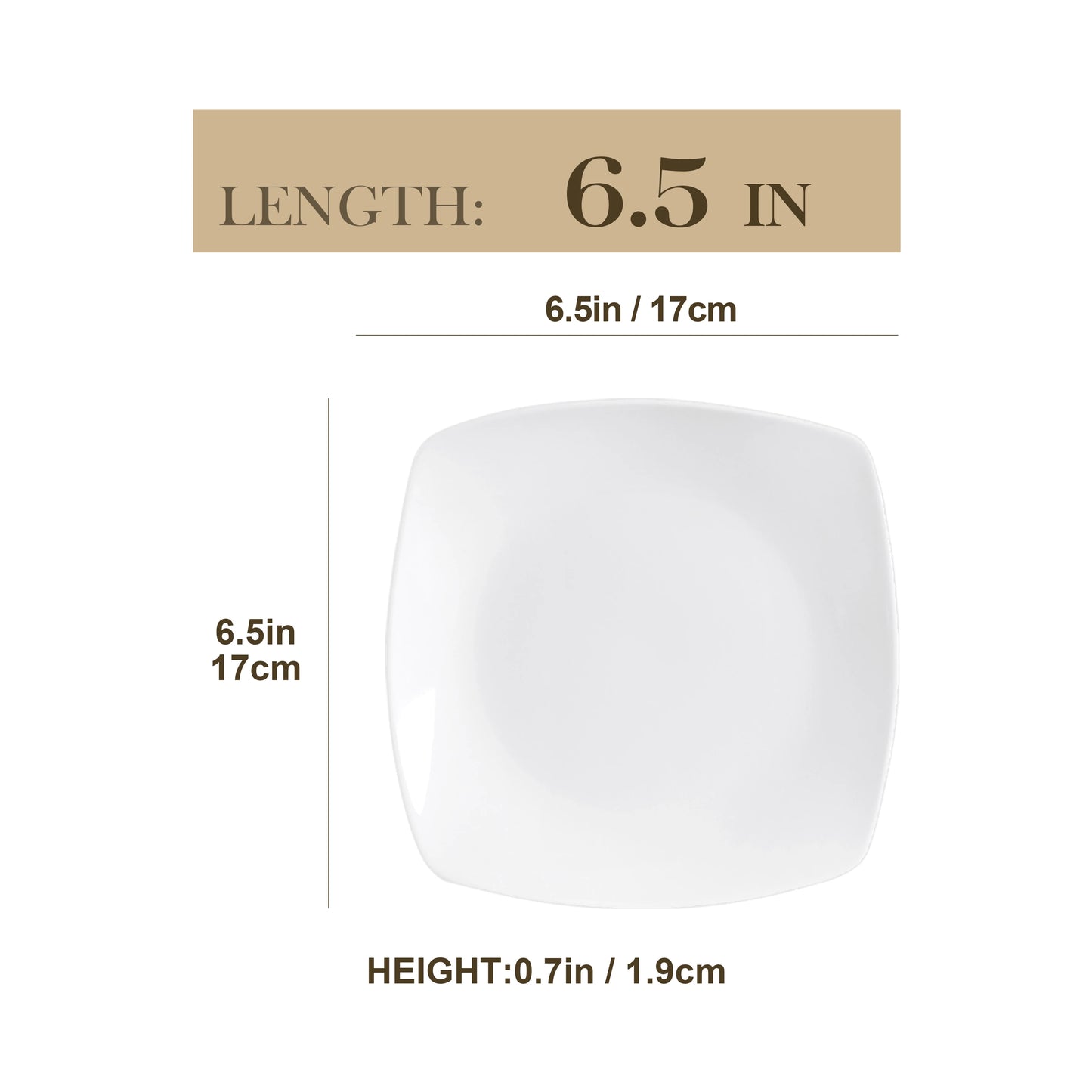 MALACASA Julia 6 Piece Porcelain Dinner Plates Set