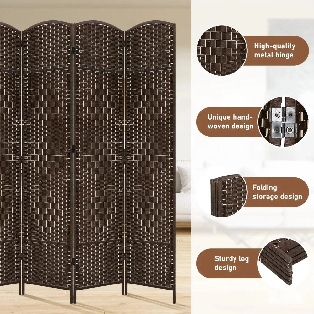 Room Divider Folding Privacy Screen 6 Piece