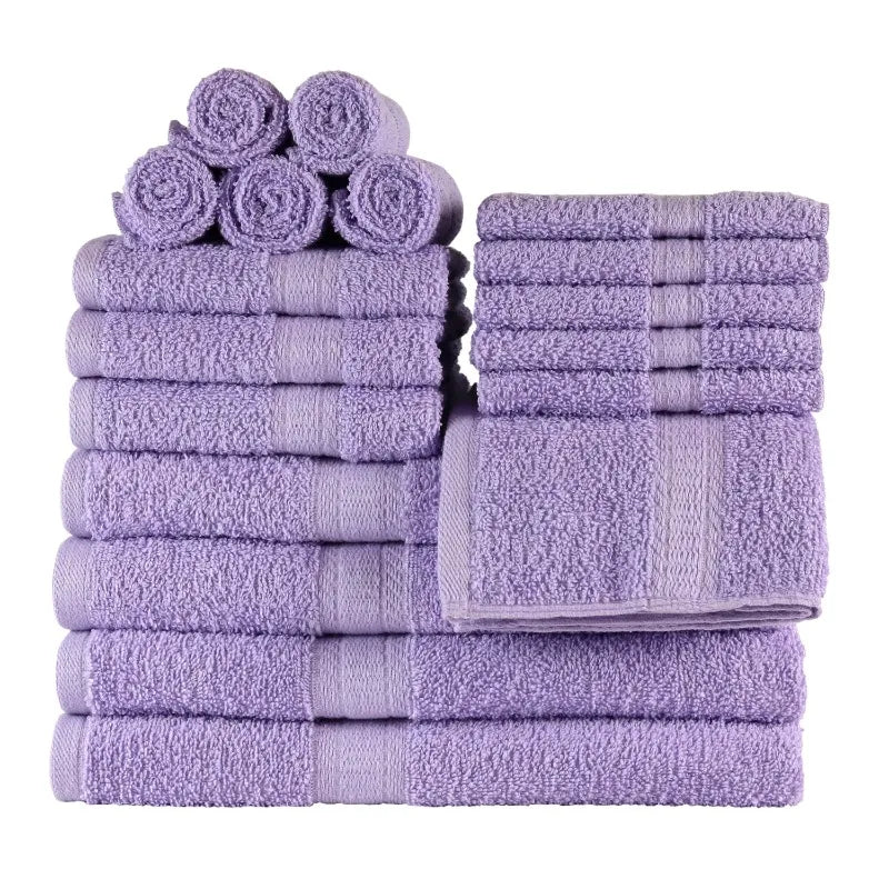 Guangdong 100 Percent Cotton Towel Set 18 Piece Super Absorbent