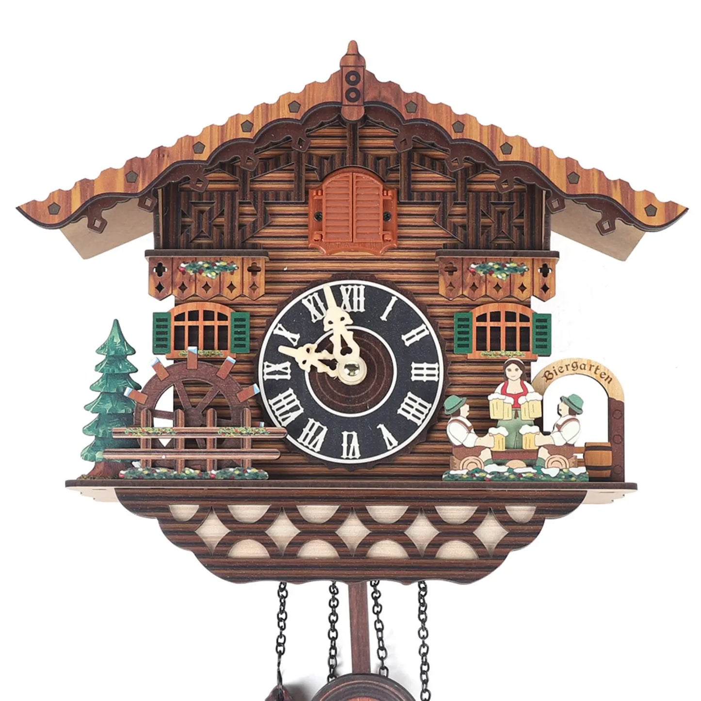 Combination Bird Cuckoo Wall Clock With Auto Wings