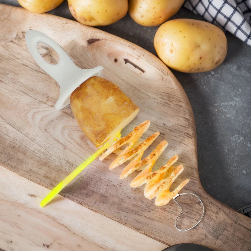 Potato Slicer With 4 Stainless Steel Sticks Spiralizer Chips Maker