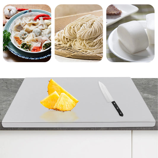 Stainless Steel Chopping Board L Shaped Edge For Veggies Dough