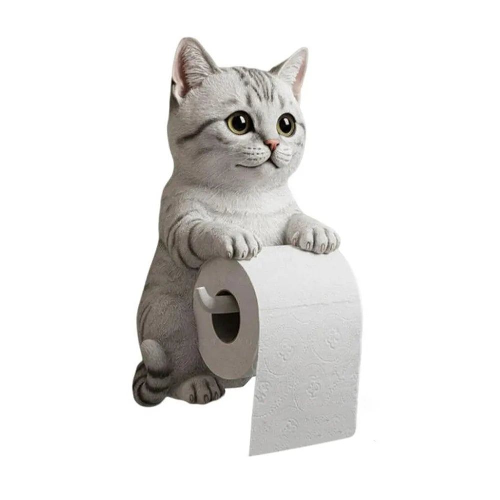 APWIKOGER Resin Cat Shape Wall Mounted Toilet Paper Holder