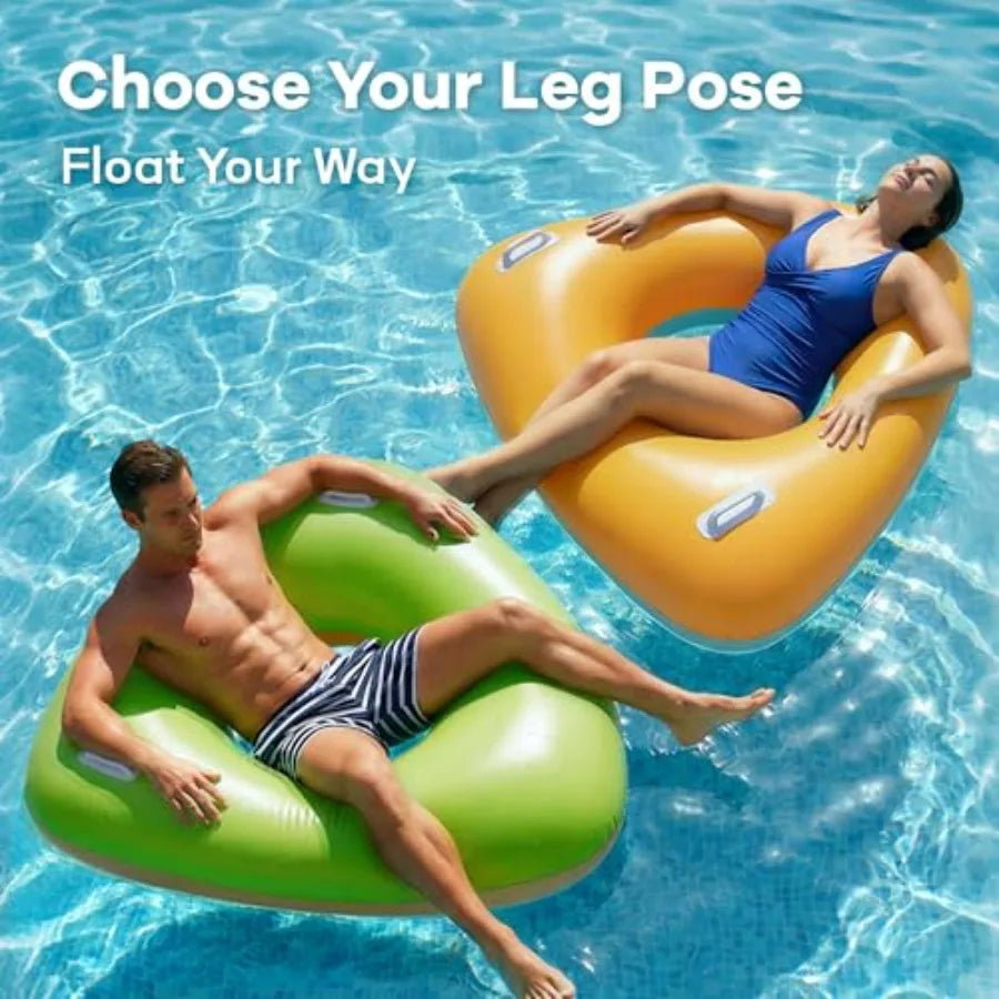 Triangle Inflatable Pool Float Tubes 44 Inch 2 Pack With Handles