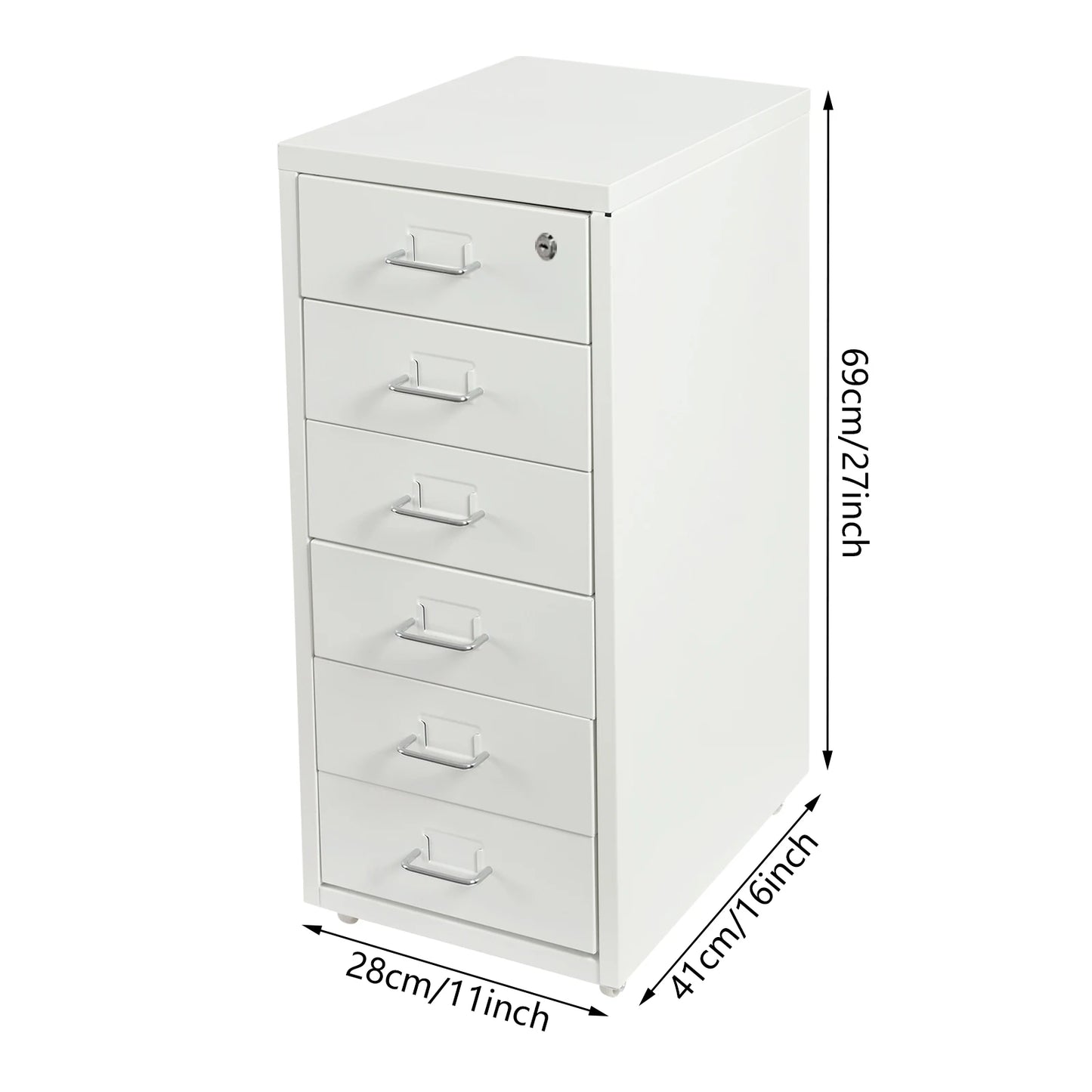 Vertical Filing Cabinet With Lock And Wheels For Office