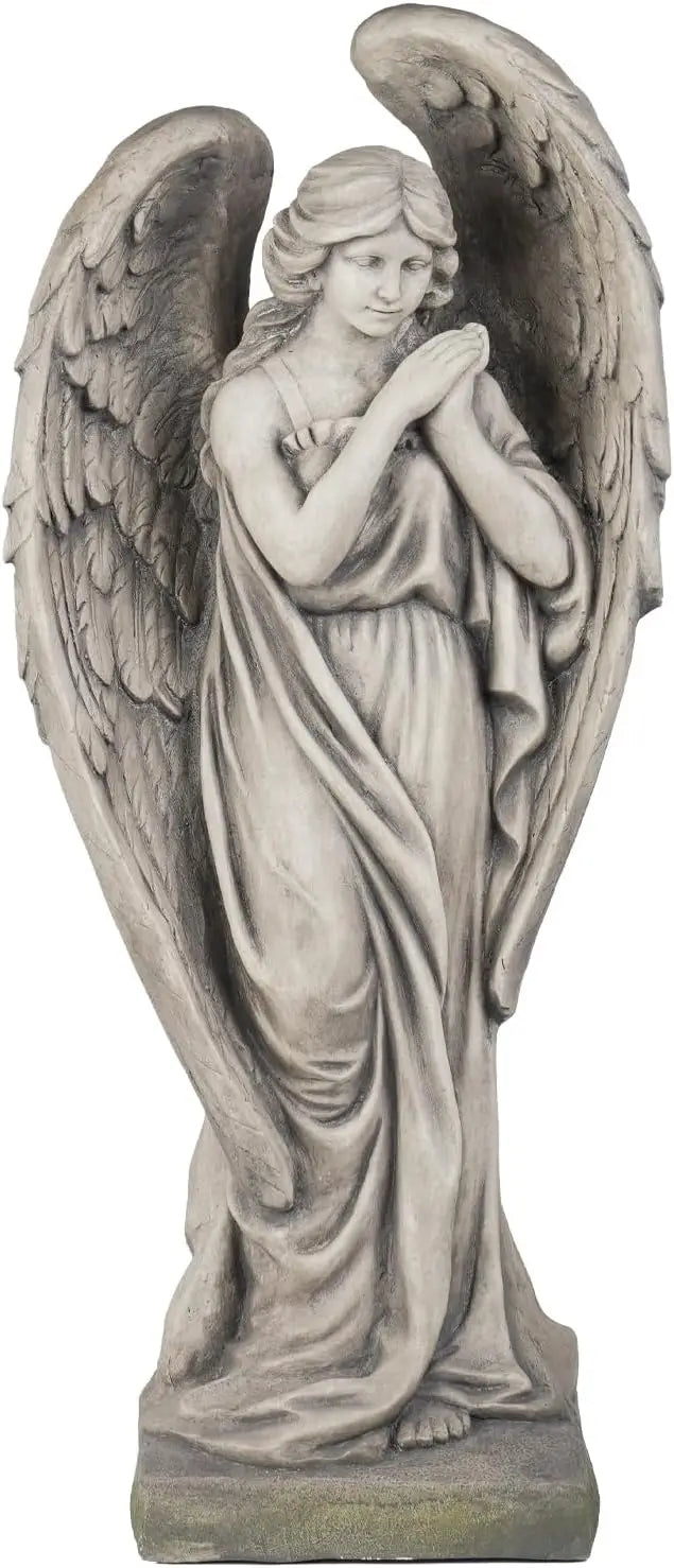 Outdoor Angel Garden Statues Catholic Resin Concrete Finish