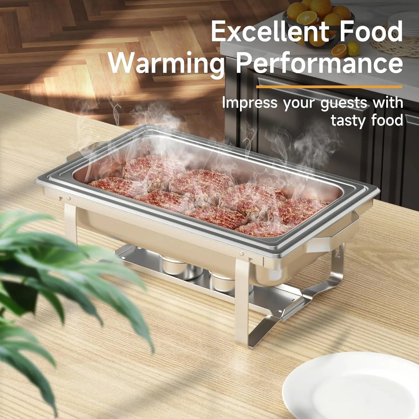 Stainless Steel Chafing Dish Buffet Server For Parties And Weddings And Hotels