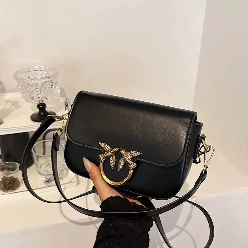 Women PU Crossbody Bag Box Design Small Compact Everyday Purse