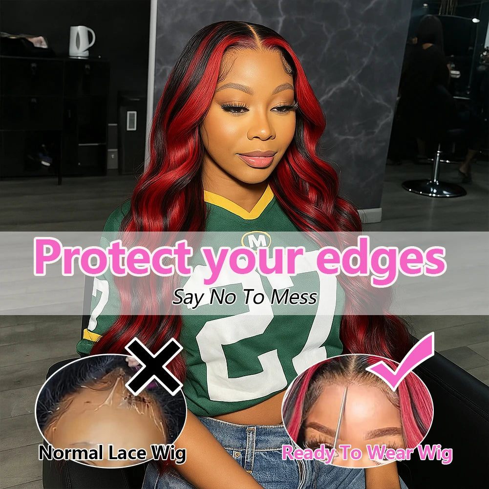 Wig Queen Remy Brazilian Body Wave Lace Front Wig Glueless