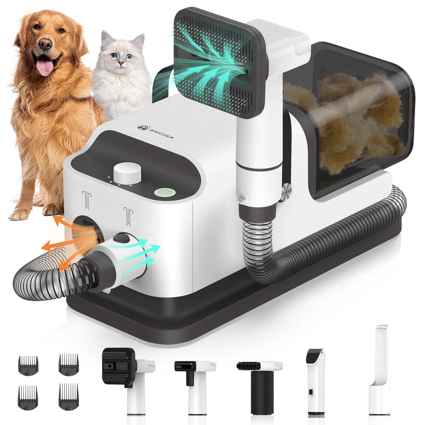 Amicura P1 Vacuum Cleaner And Hair Dryer For Pet Grooming