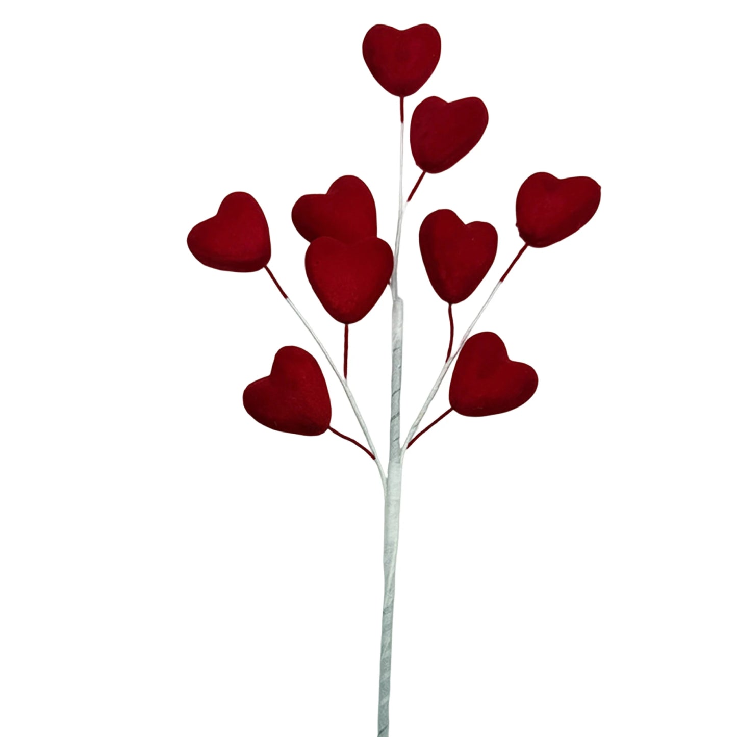 Valentine s Day Heart-Shaped Floral Picks for Romantic Home Decor and Party Centerpieces - Set of 12 Heart Picks