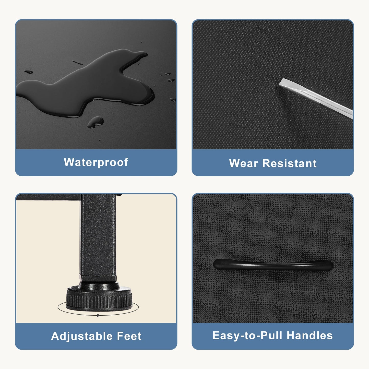 JHK Dresser With 7 Fabric Drawers Organizer Storage Cabinet For Bedroom