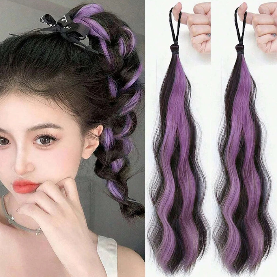 Synthetic Wig Ponytail Extension For Women Curly Wavy Hair