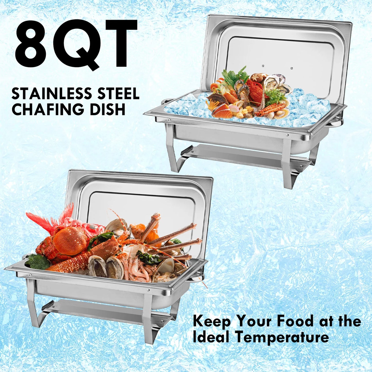 Stainless Steel Chafing Dish Buffet Server For Parties And Weddings And Hotels