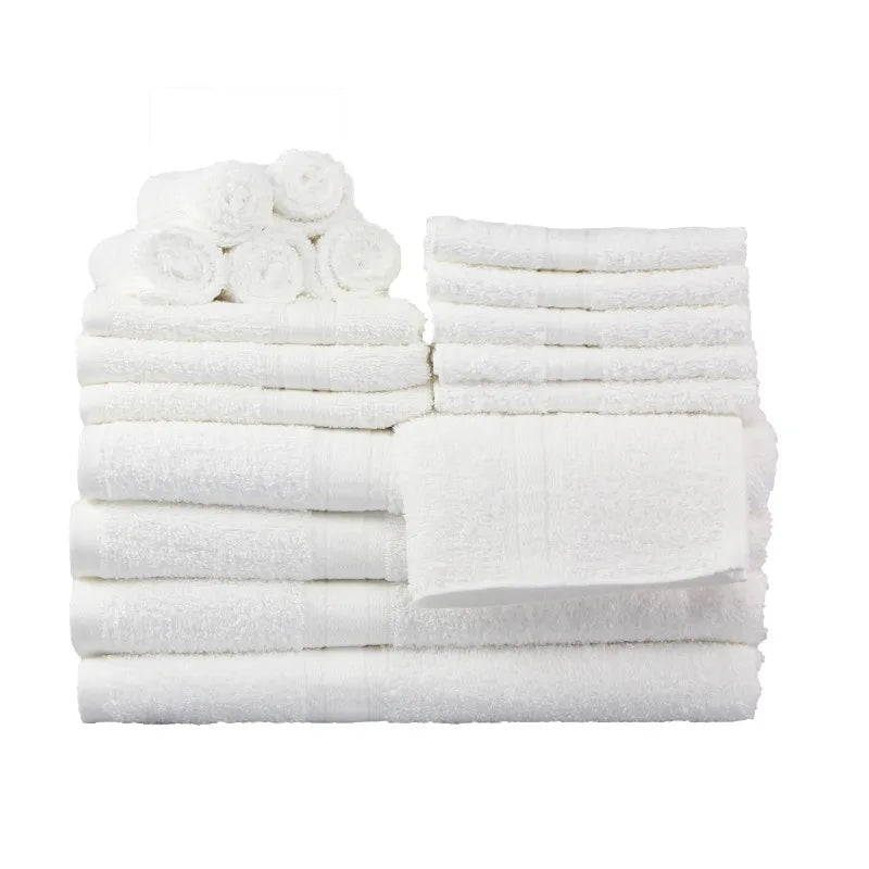 Guangdong 100 Percent Cotton Towel Set 18 Piece Super Absorbent
