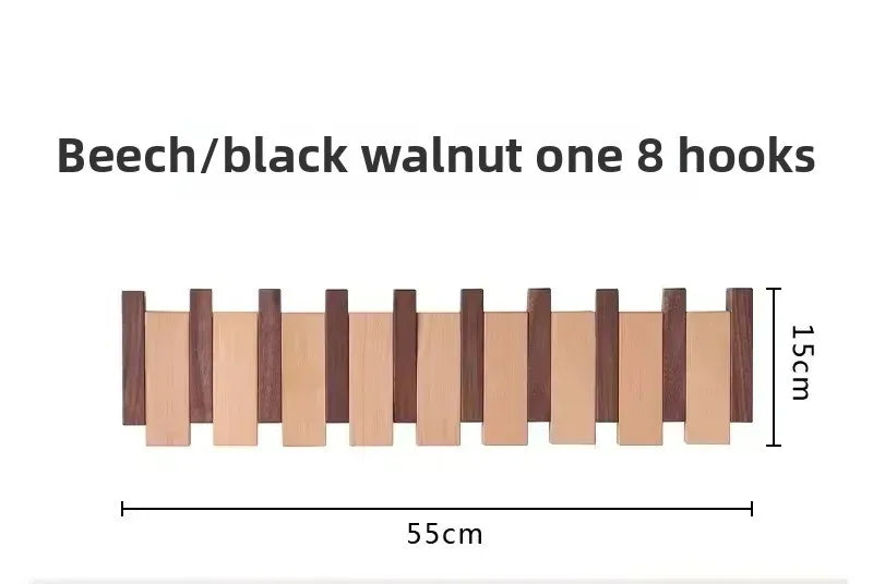 xyloid Coat Racks Wall Hanging Wall Entry Door Porch Hanging Coat Rack Perforated Solid Wood Creative Piano Keys Clothes Hook