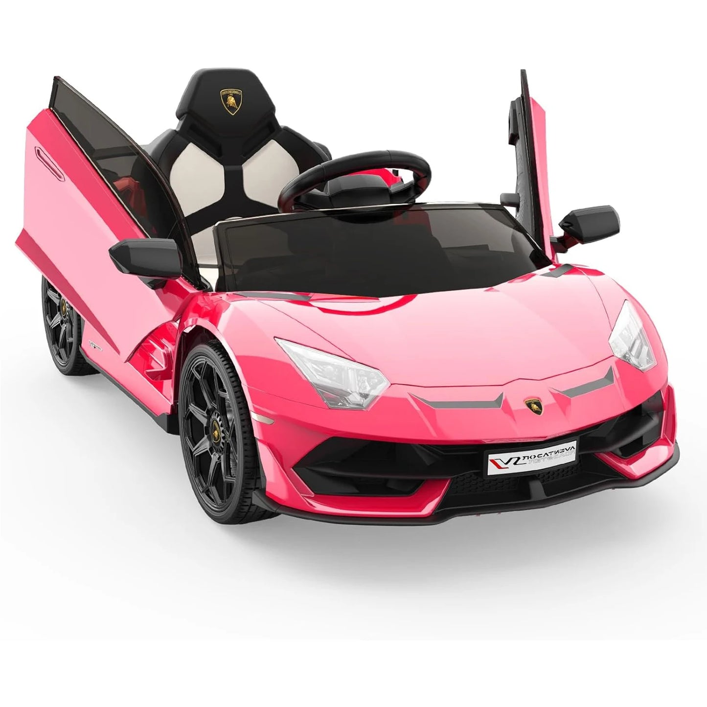 HiMISSE Lamborghini Licensed 12V Kids Electric Car Ride On Remote