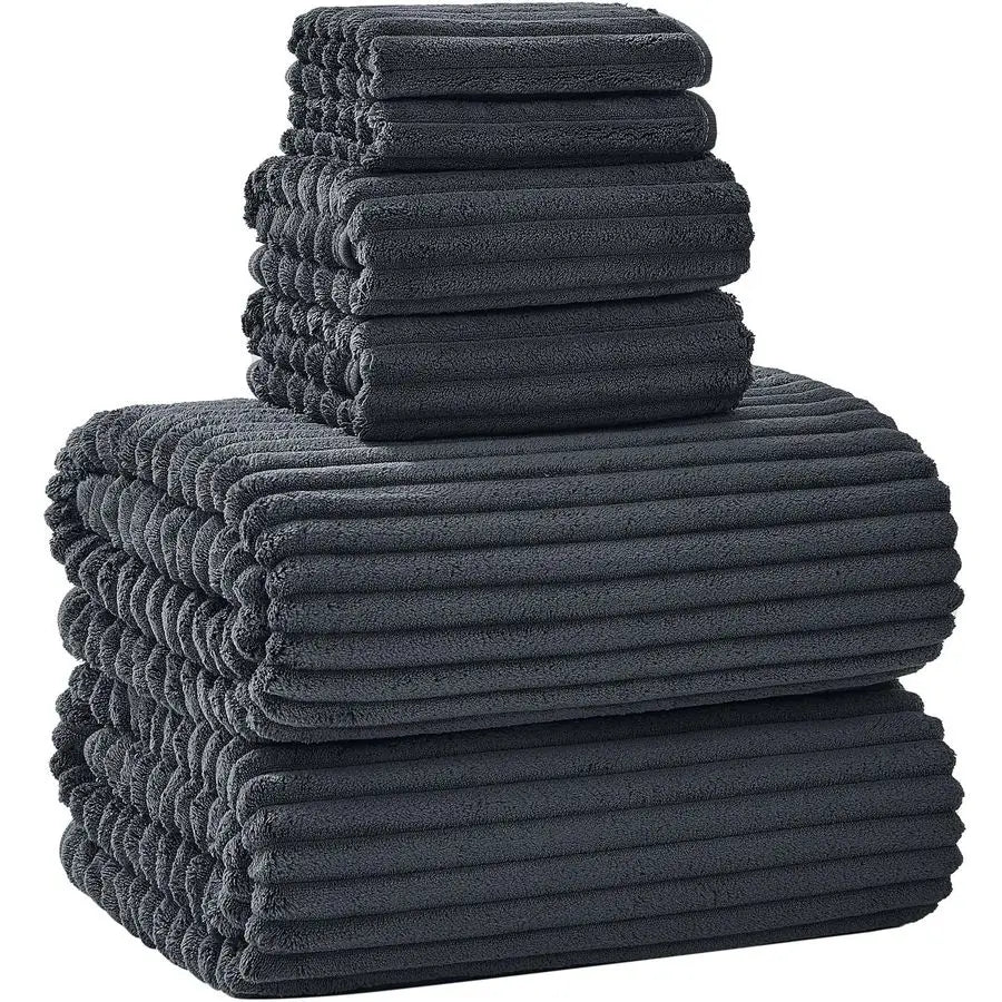 Bath Towel Set of 6 Highly Absorbent Nonwoven Fabric