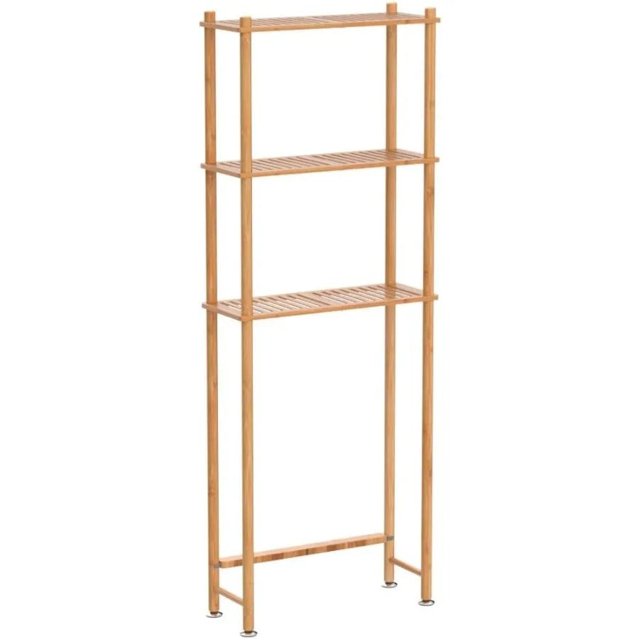 XIUWO Over Toilet Storage Bamboo 3-Tier Organizer Rack