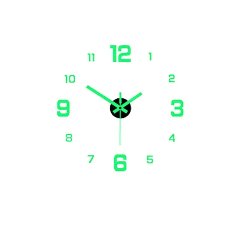 EW Creative Luminous Digital Clock DIY Silent Wall Clock