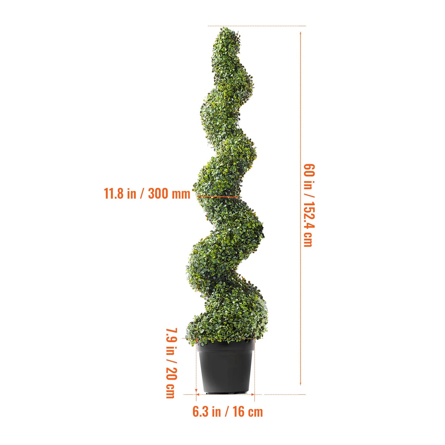SucceBuy Artificial Boxwood Topiary Tree Faux Plant For Indoor Decor