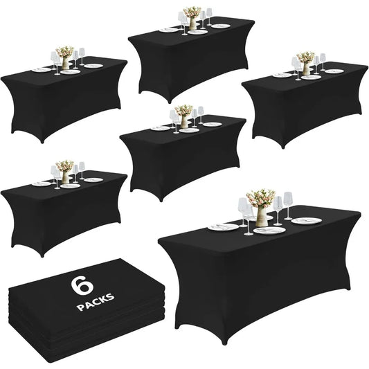 Spandex Tablecloth Fitted Stretch Cover For Folding Tables Wrinkle Free