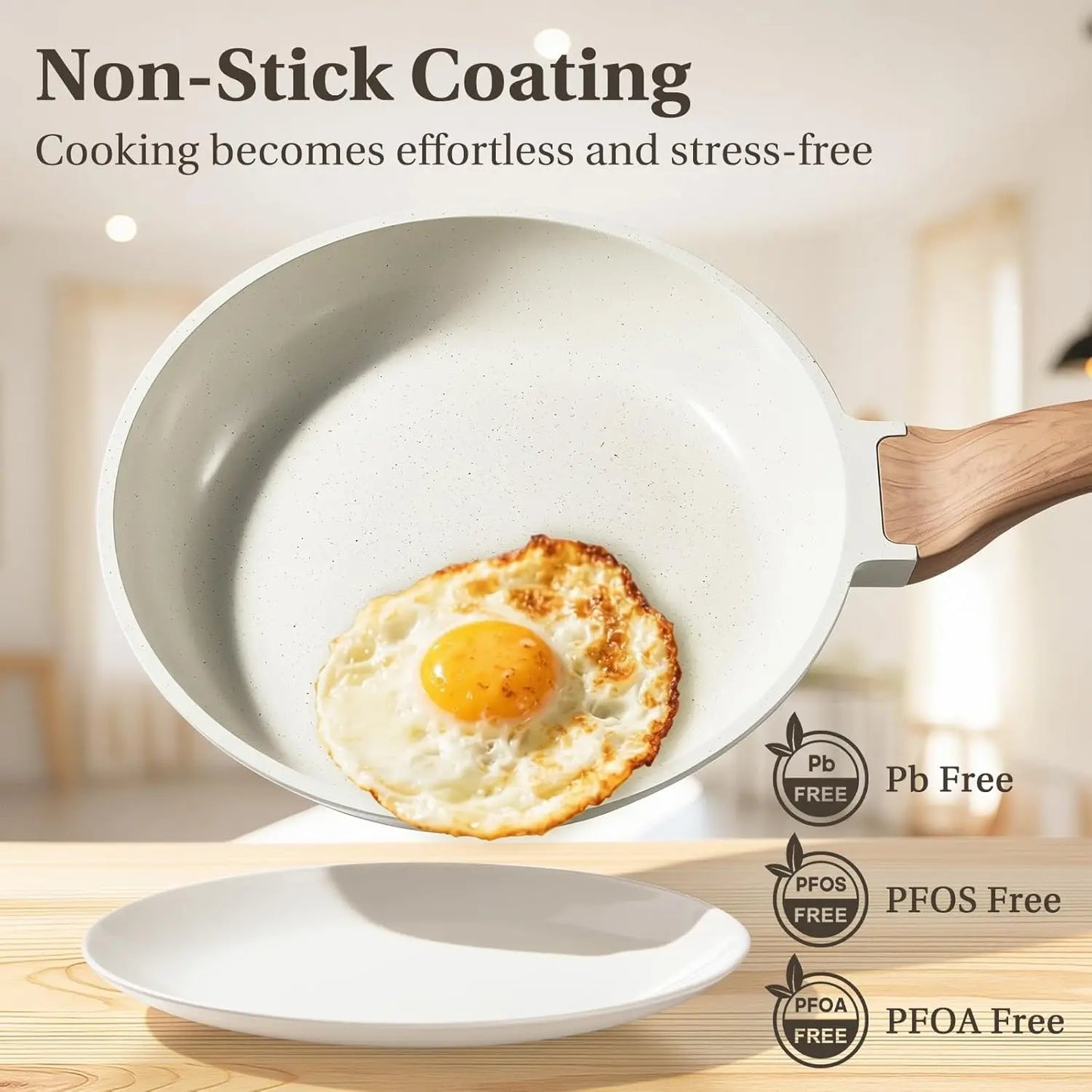 Pots And Pans Set Nonstick Induction RV Cookware Removable Handle