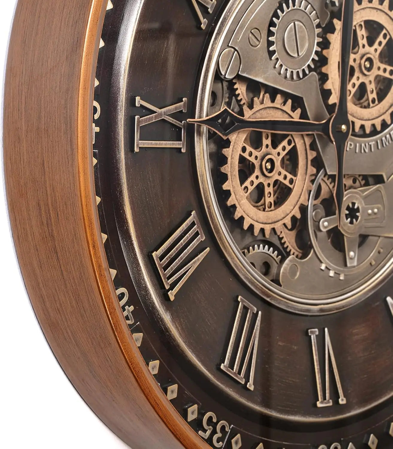 Moving Gear Wall Clock Industrial Steampunk Gear Decor