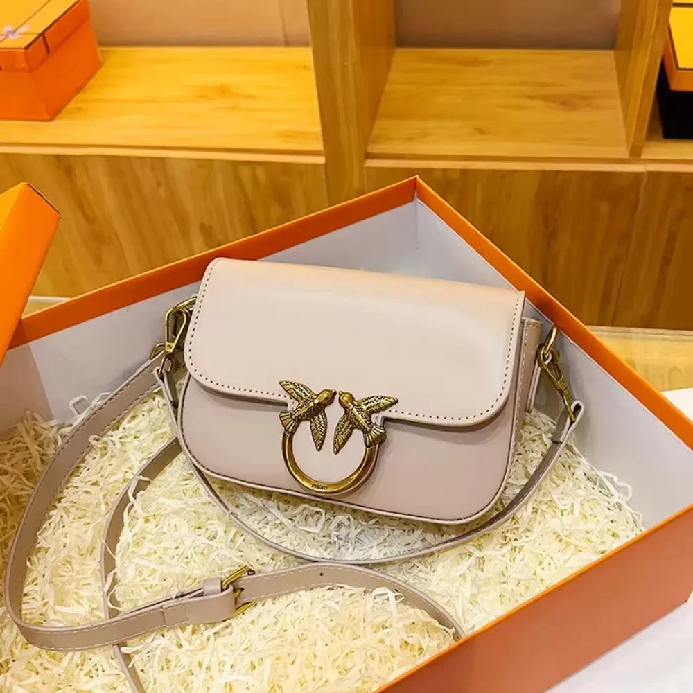 Women PU Crossbody Bag Box Design Small Compact Everyday Purse