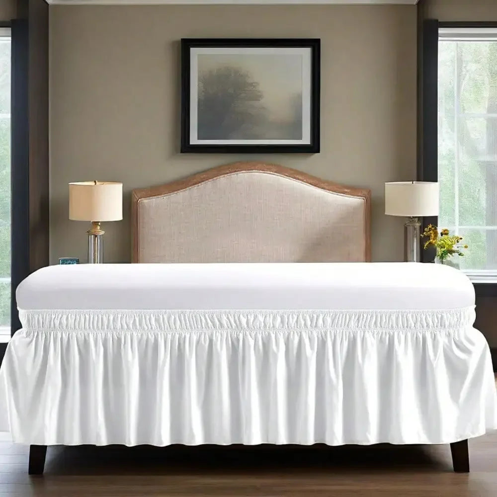 NONECN Breathable Dustproof Bed Skirt For Bedroom And Guest Room