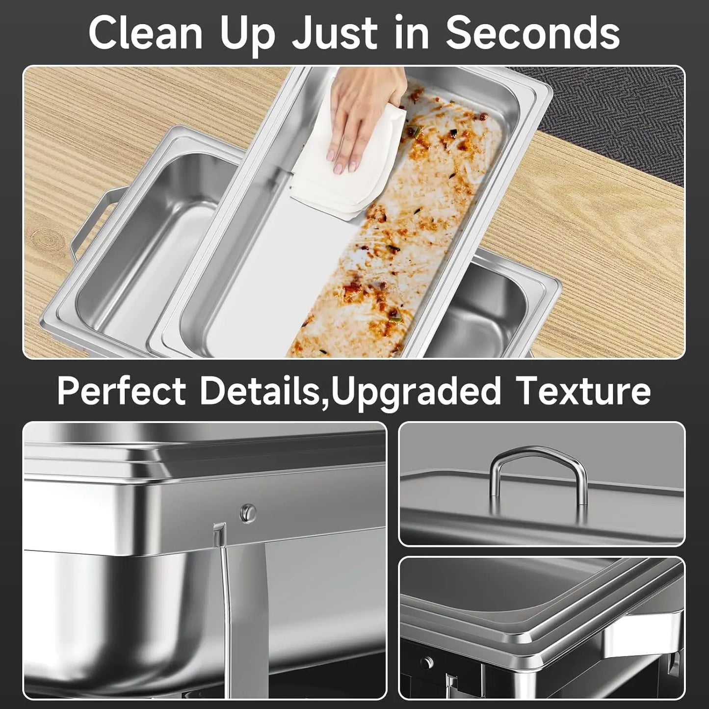 Stainless Steel Chafing Dish Buffet Server For Parties And Weddings And Hotels