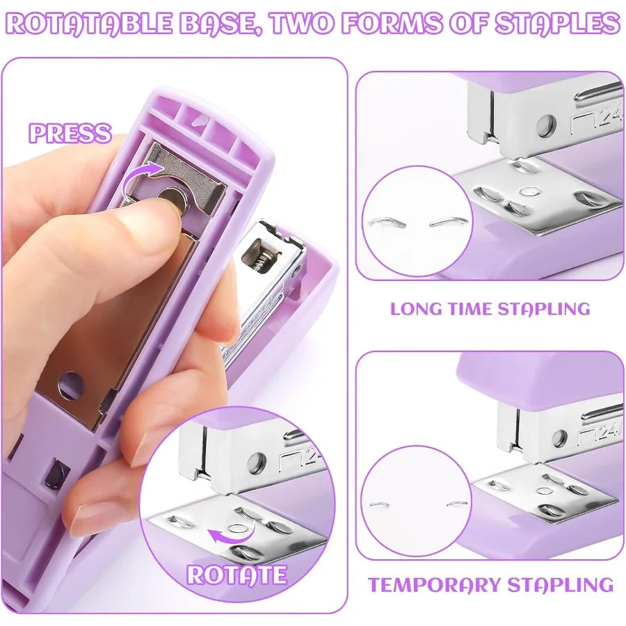 High-concerned Desk Accessory Kit With Stapler, Tape Dispenser, Ballpoint