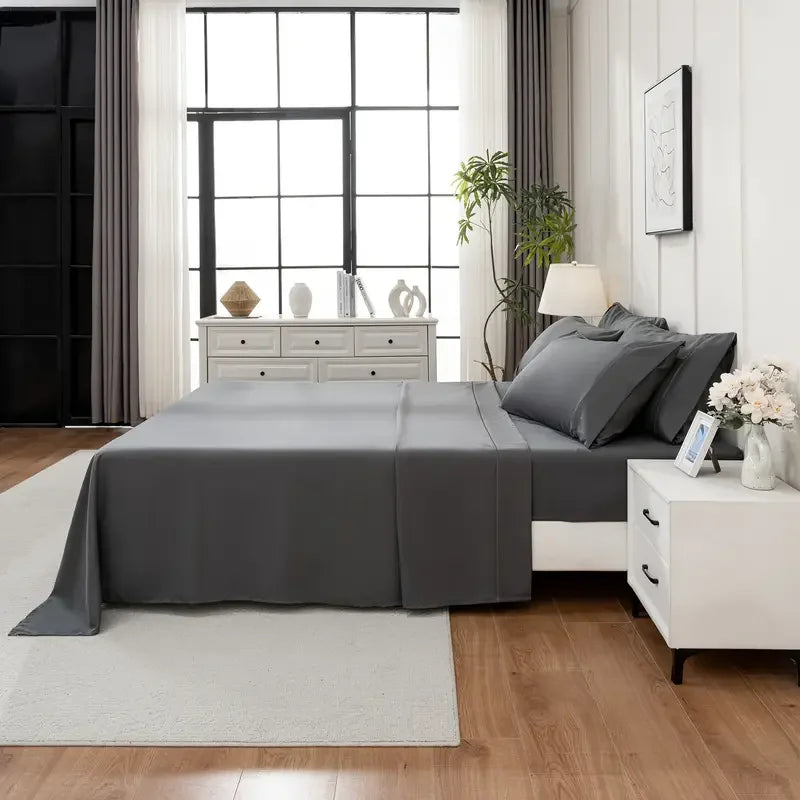 Bamboo Cooling Sheet Set for Hot Sleepers Breathable Comfort