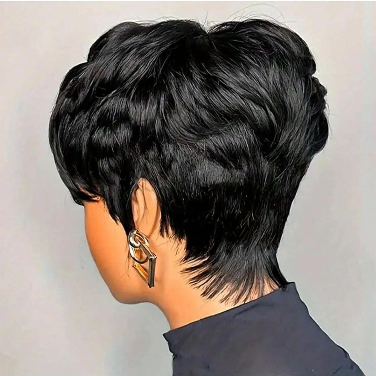 Short Bob Wig For Women Pixie Cut Glueless Lace Front