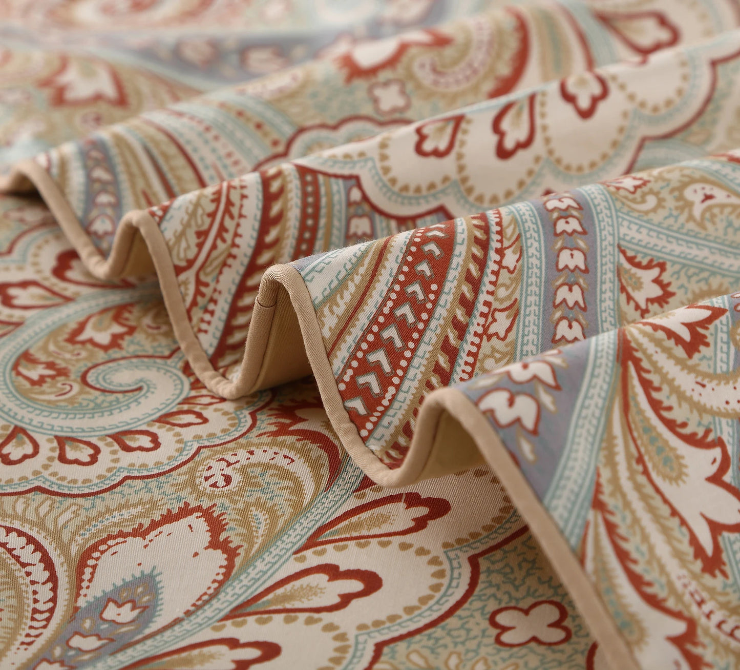 LISSTHERCN 3 Piece 600TC Egyptian Cotton Duvet Cover Set Boho Paisley